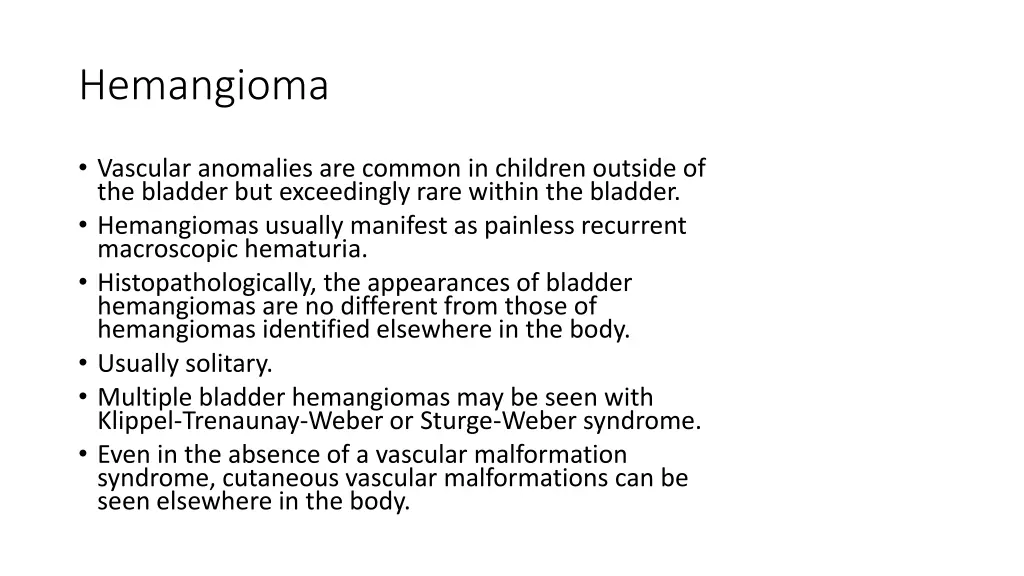 hemangioma