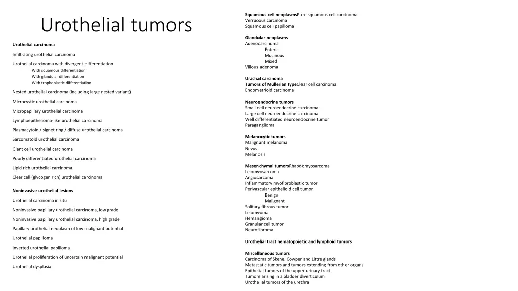 squamous cell neoplasms pure squamous cell