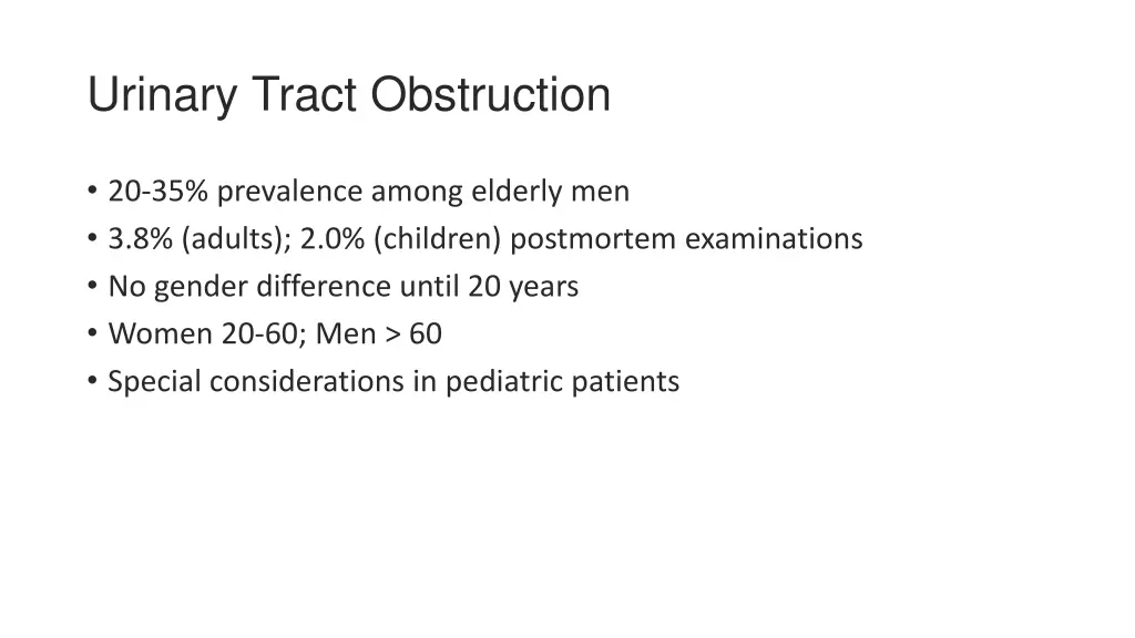 urinary tract obstruction 1