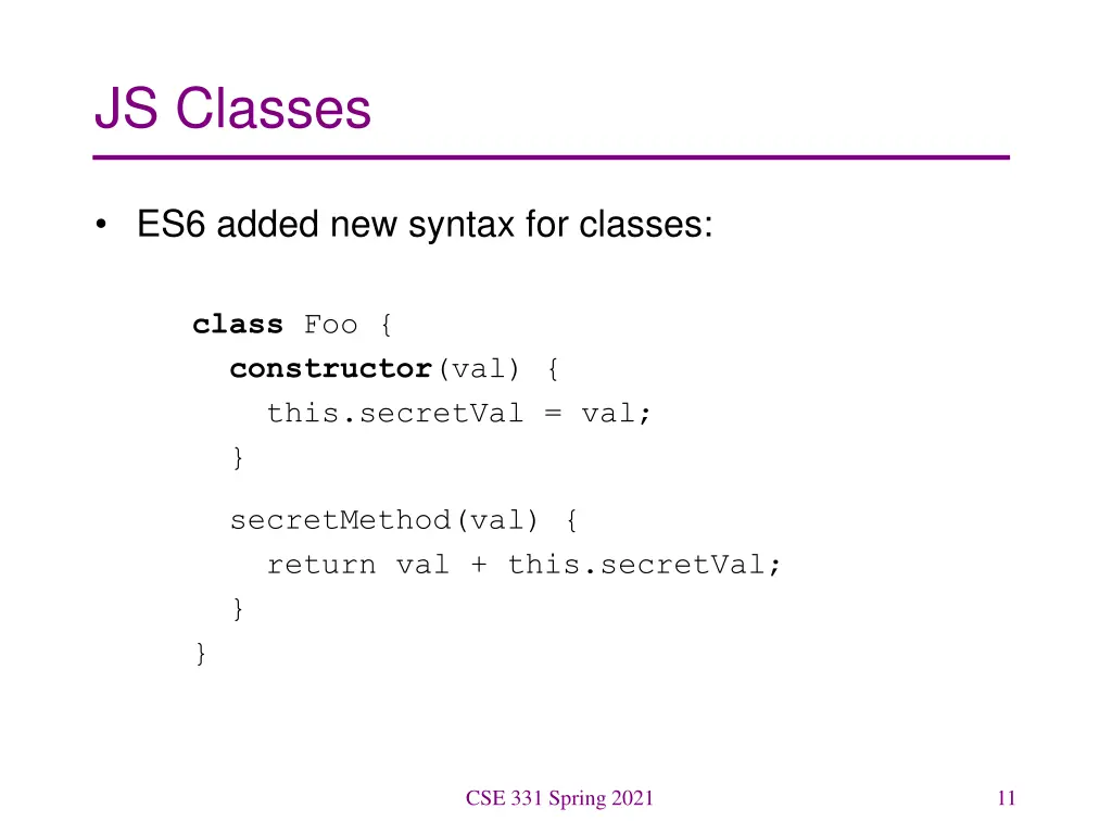 js classes