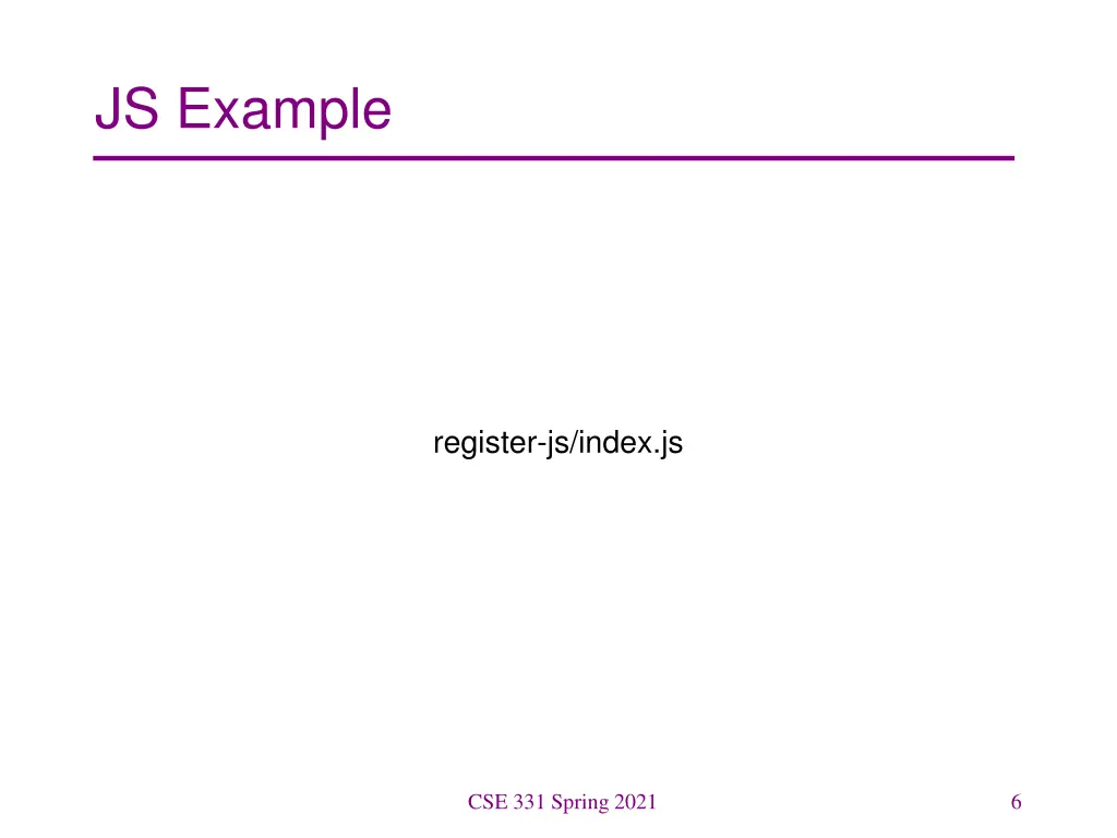js example