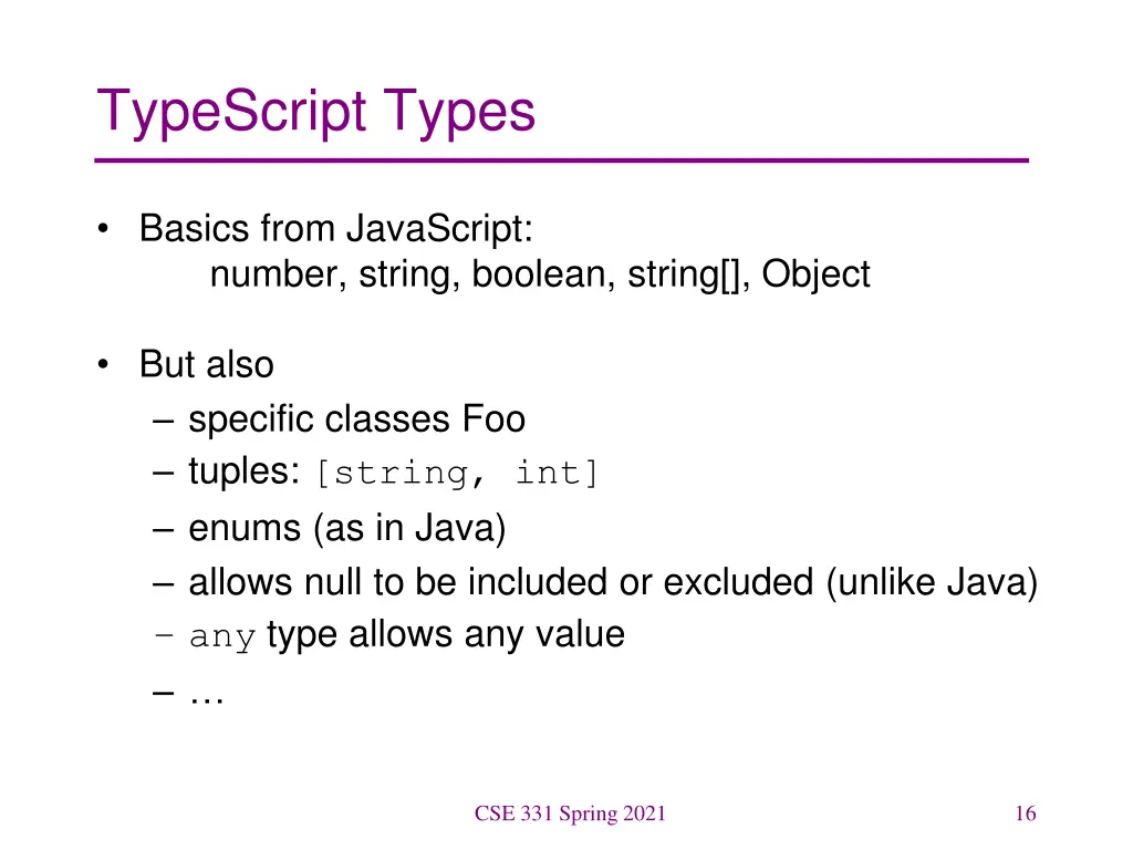 typescript types