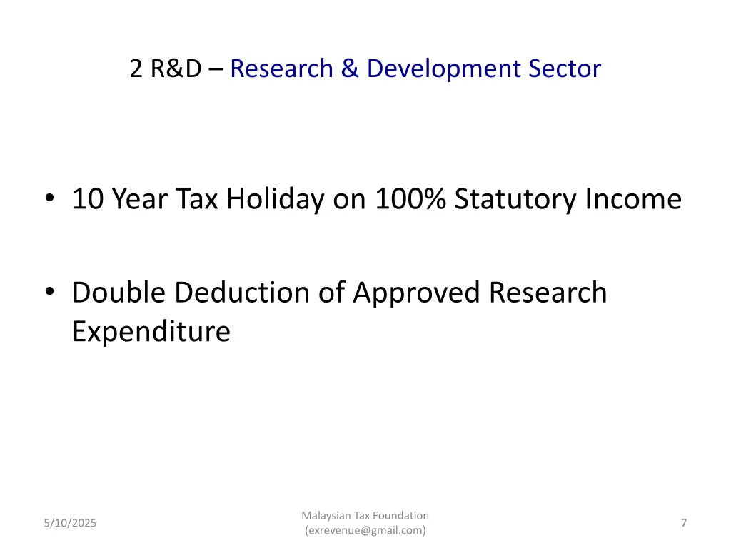 2 r d research development sector