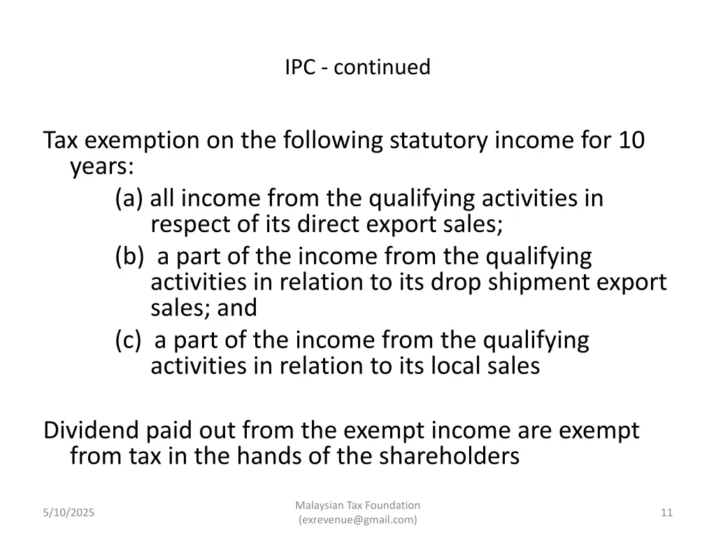 ipc continued