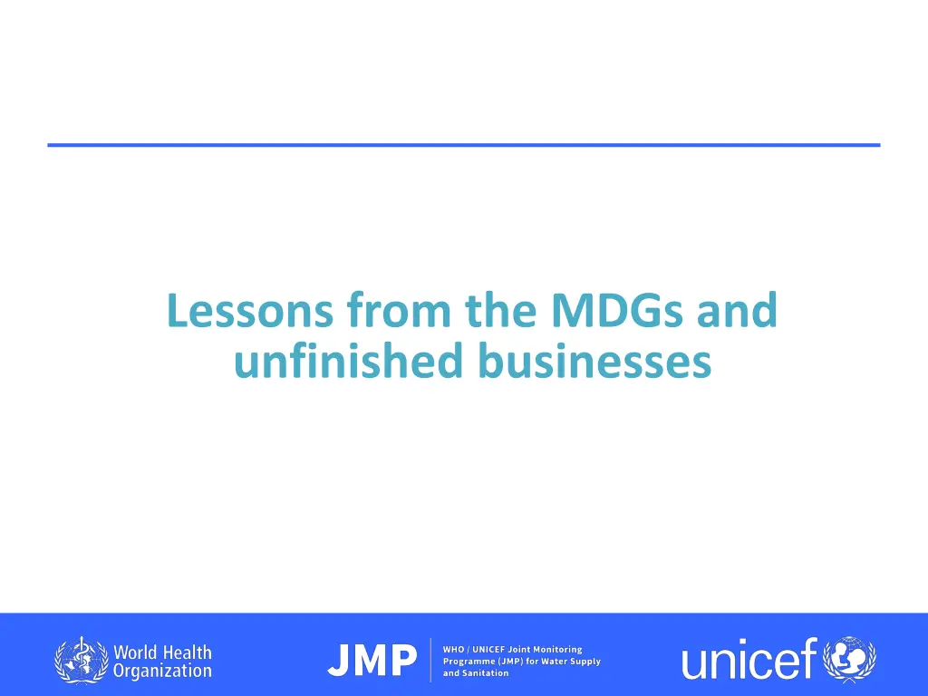 lessons from the mdgs and unfinished businesses