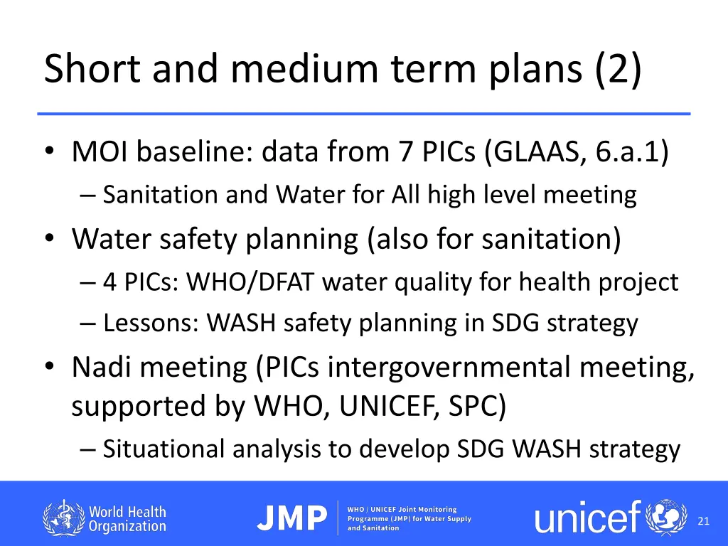 short and medium term plans 2