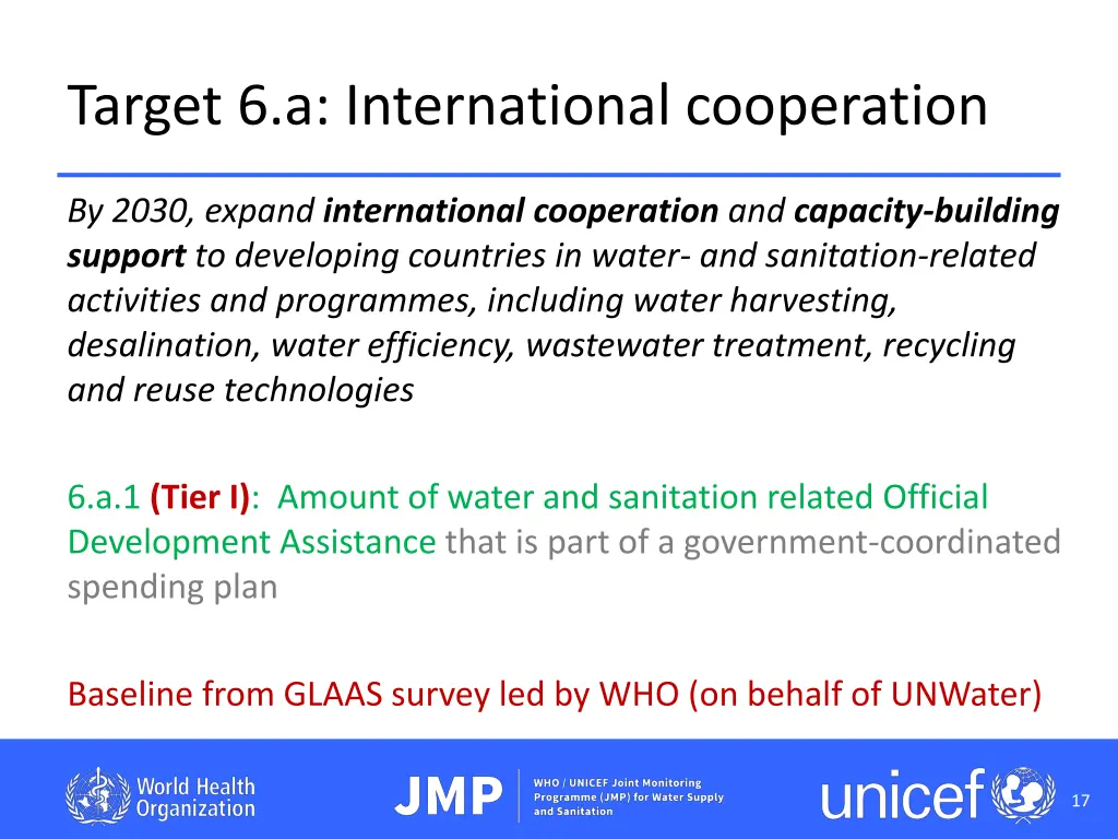 target 6 a international cooperation