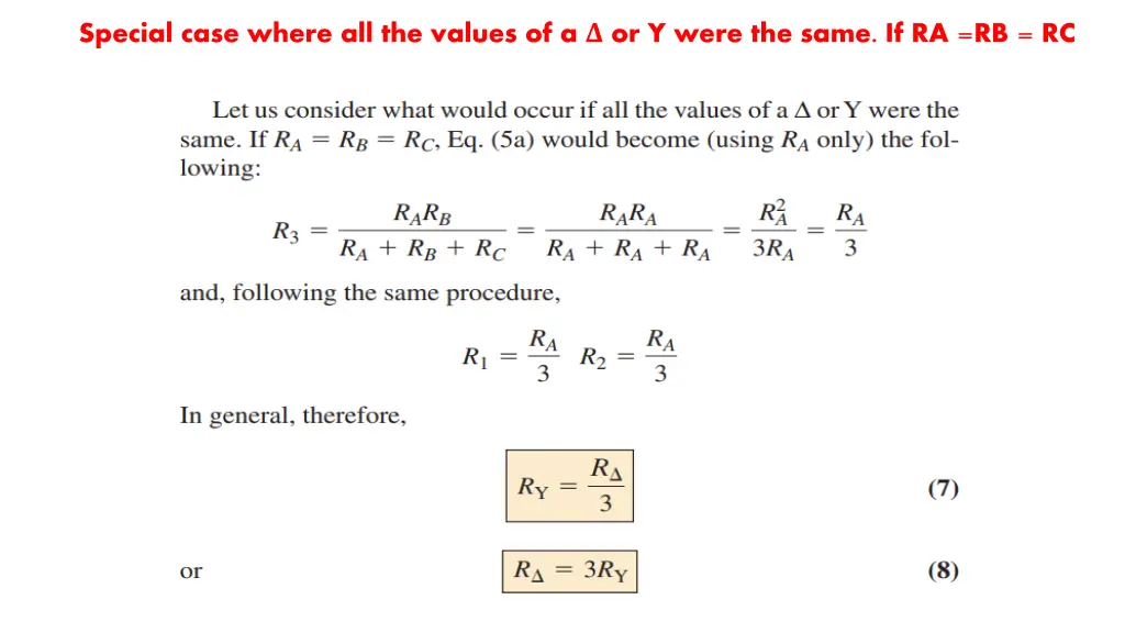 special case where all the values of a or y were