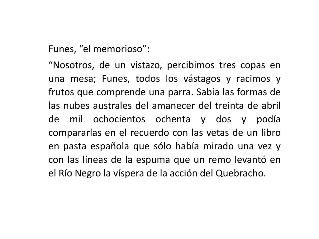 funes el memorioso