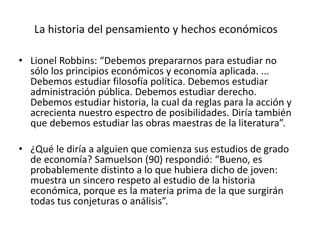 la historia del pensamiento y hechos econ micos 1