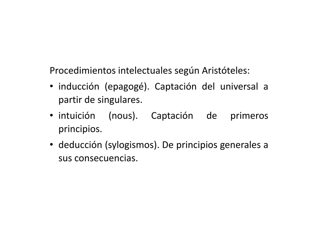 procedimientos intelectuales seg n arist teles