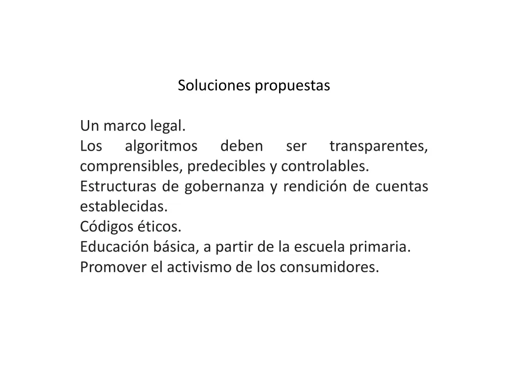 soluciones propuestas