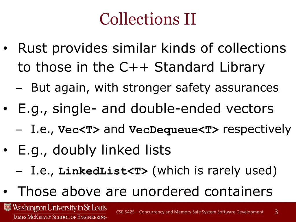 collections ii
