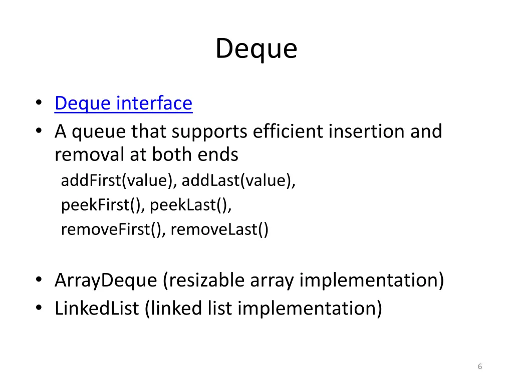 deque