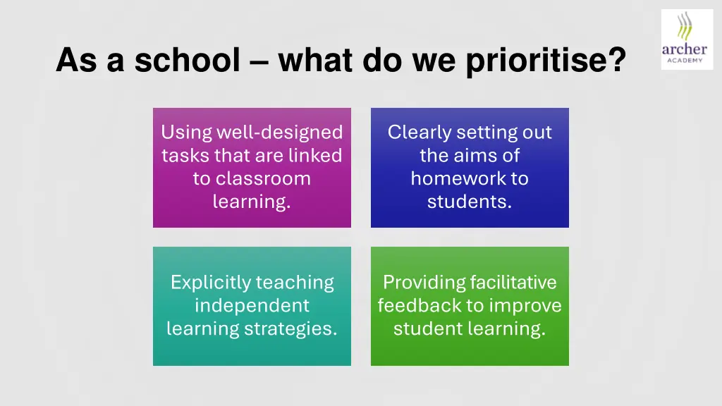 as a school what do we prioritise