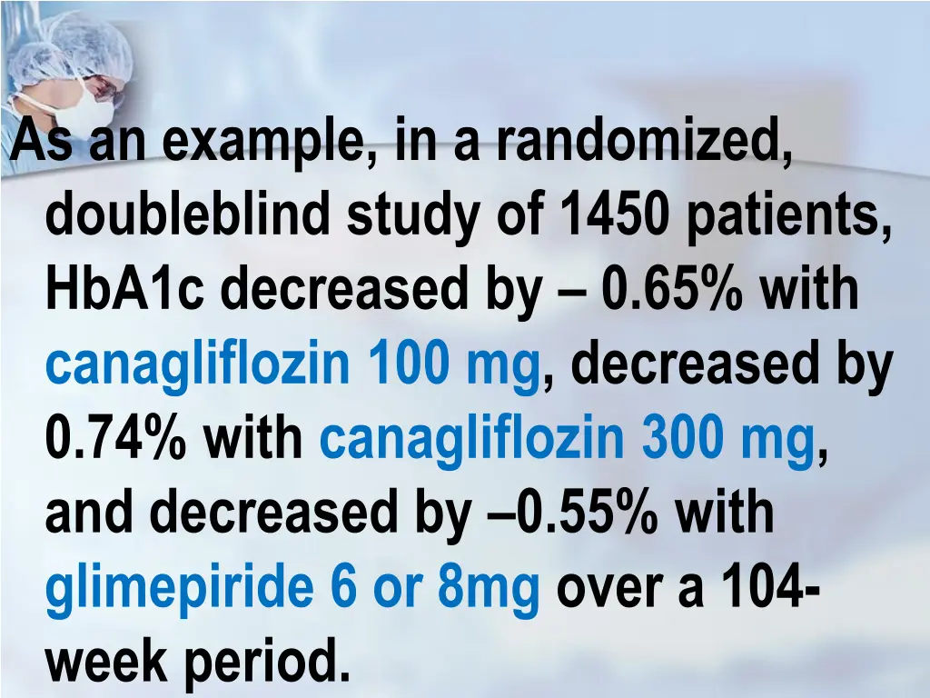 as an example in a randomized doubleblind study