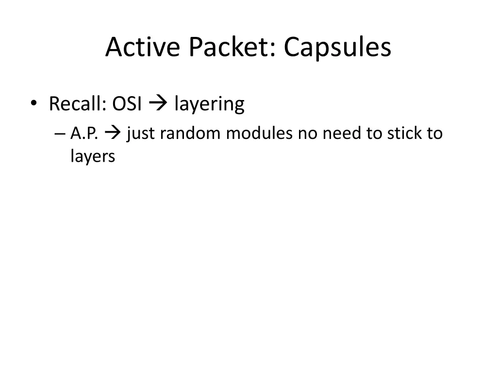 active packet capsules