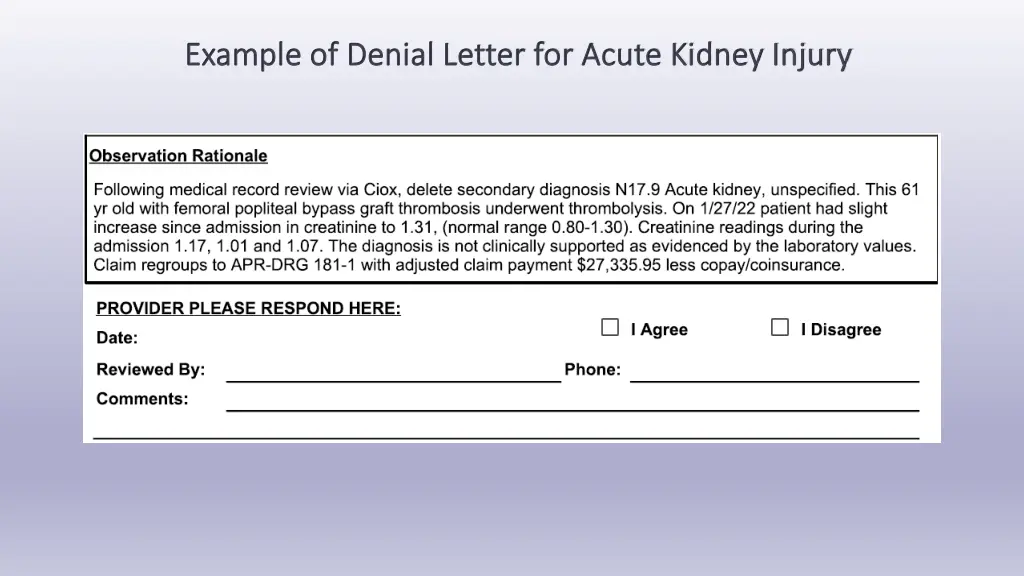 example of denial letter for acute kidney injury