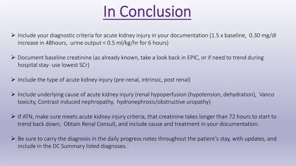 include your diagnostic criteria for acute kidney