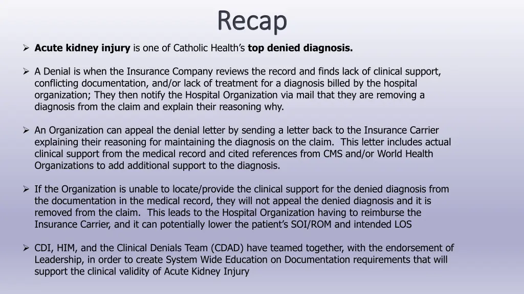 recap recap