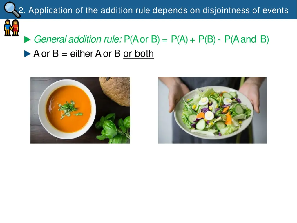 2 application of the addition rule depends