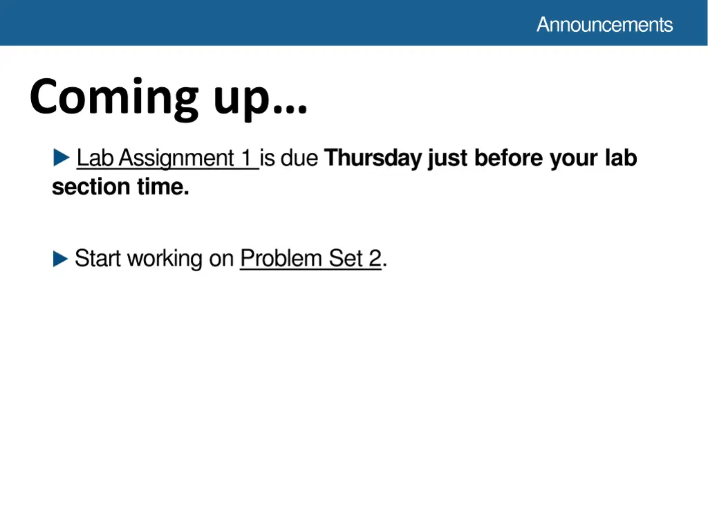 announcements