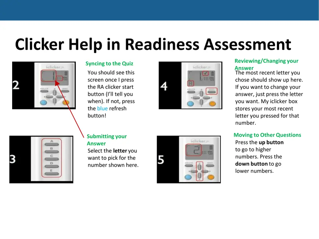 clicker help in readiness assessment