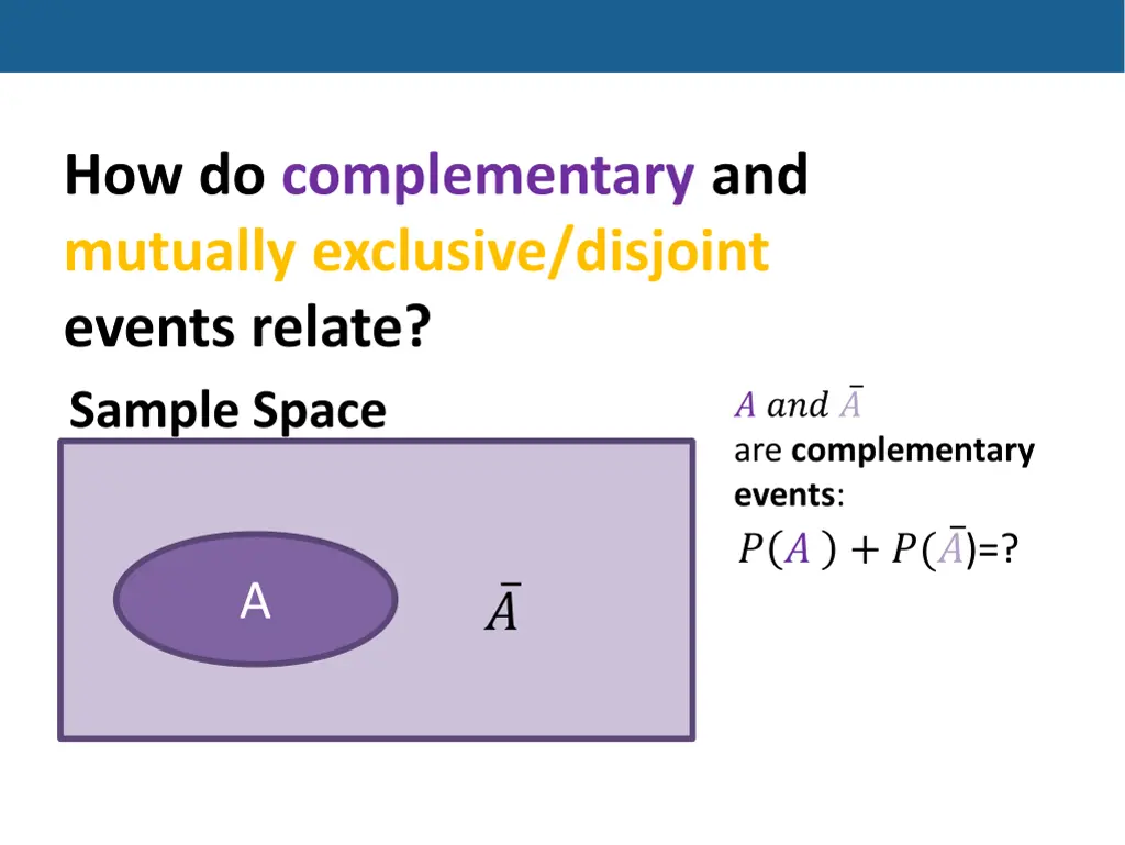 how do complementary and mutually exclusive 1