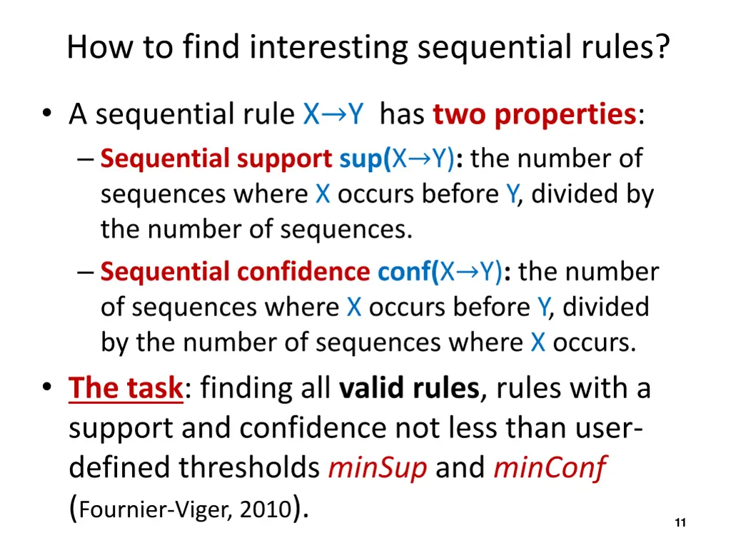 how to find interesting sequential rules