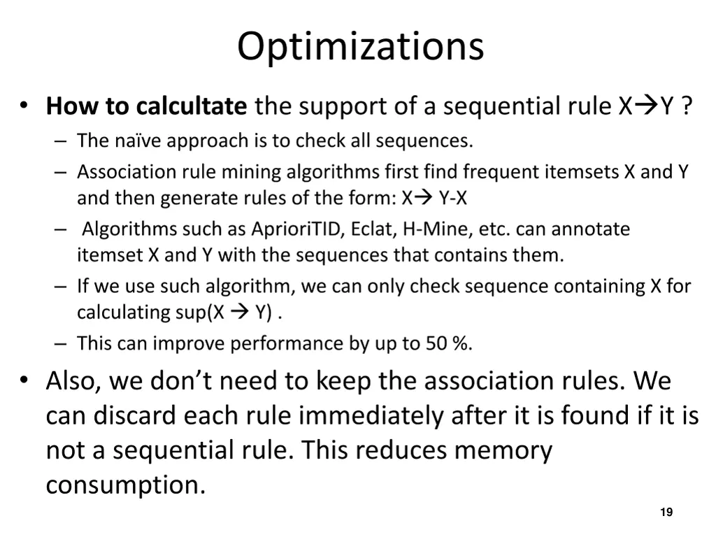 optimizations