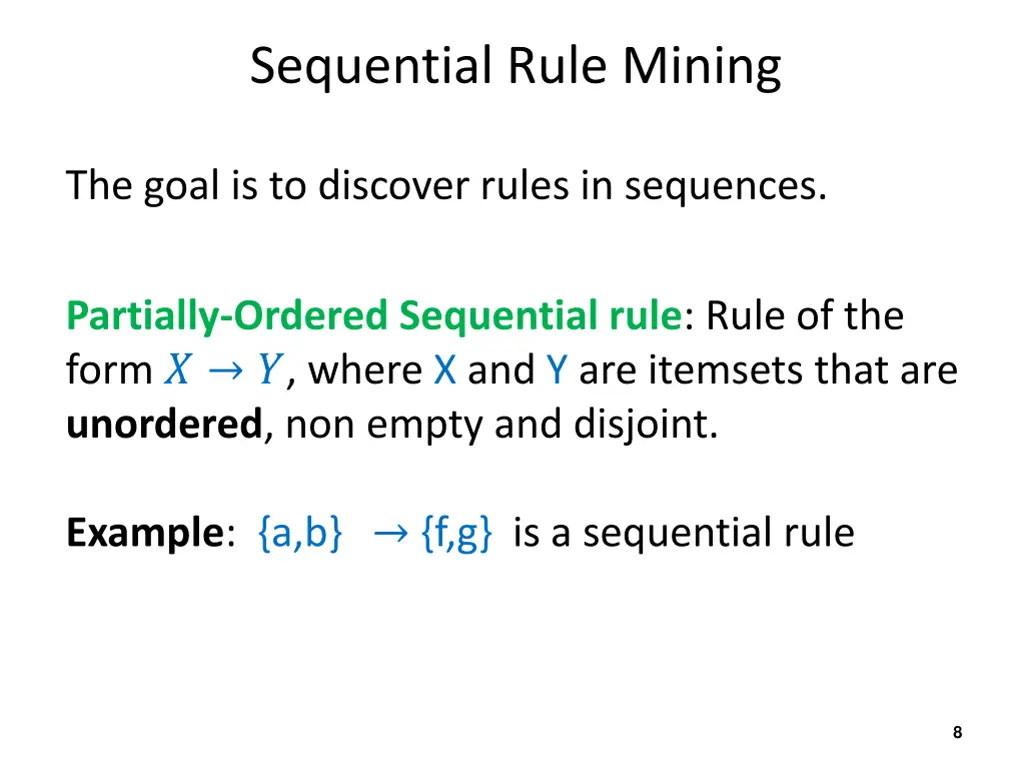 sequential rule mining