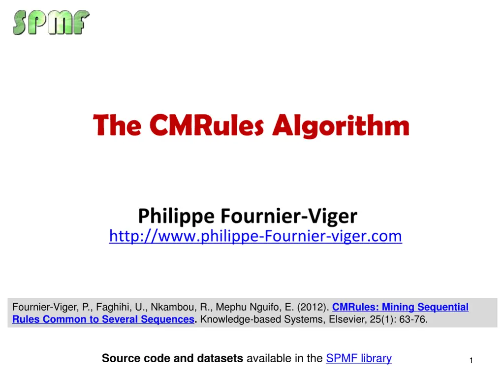 the cmrules algorithm