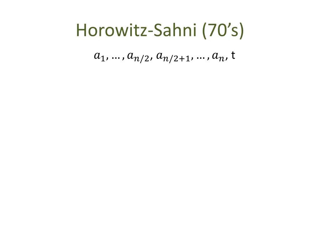 horowitz sahni 70 s