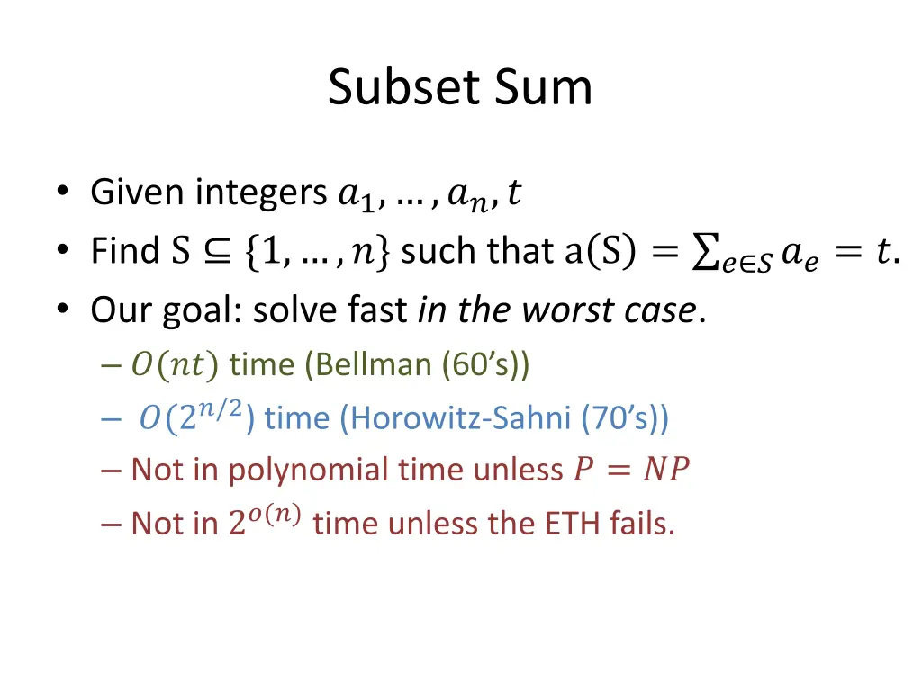 subset sum 1