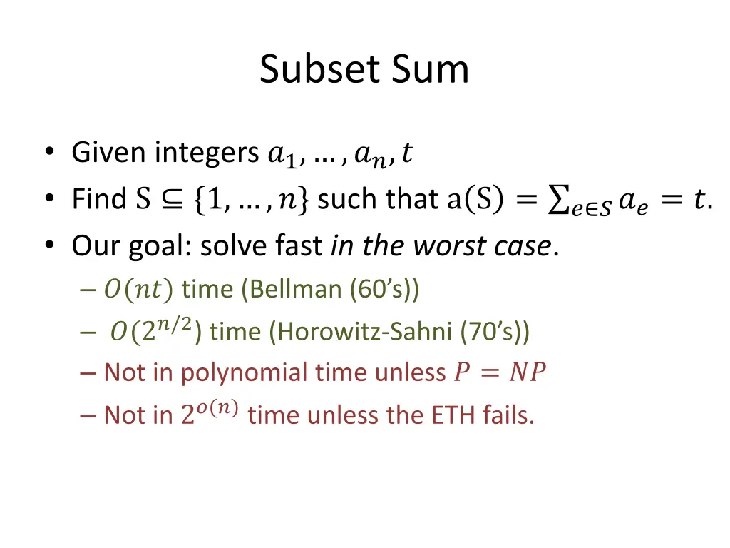subset sum