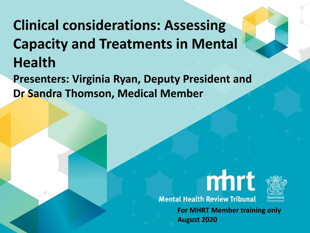 clinical considerations assessing capacity