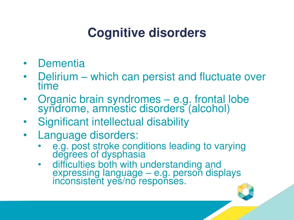 cognitive disorders