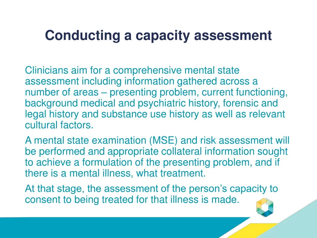 conducting a capacity assessment