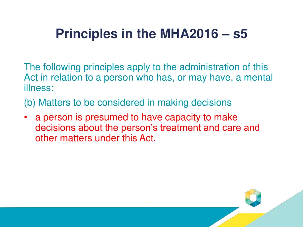 principles in the mha2016 s5