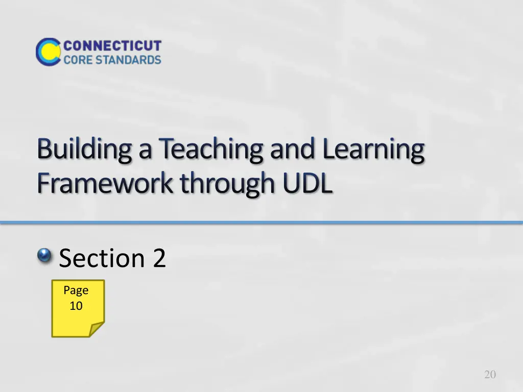 building a teaching and learning framework
