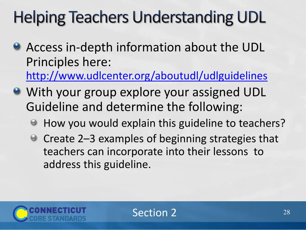 helping teachers understanding udl