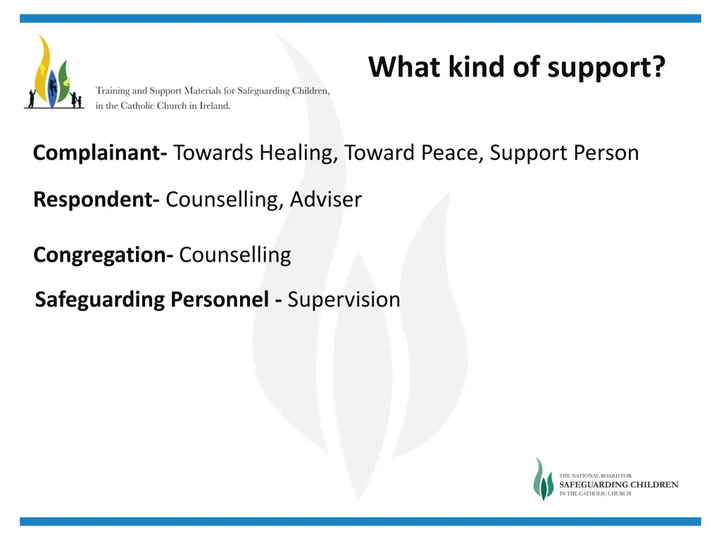 what kind of support