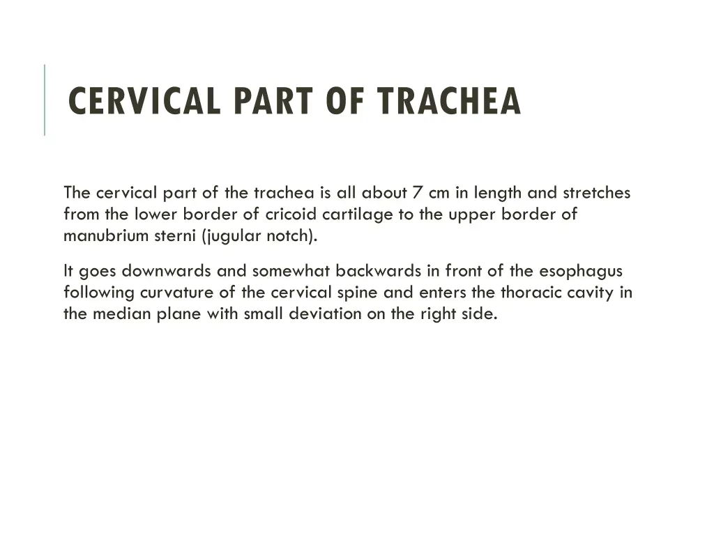 cervical part of trachea
