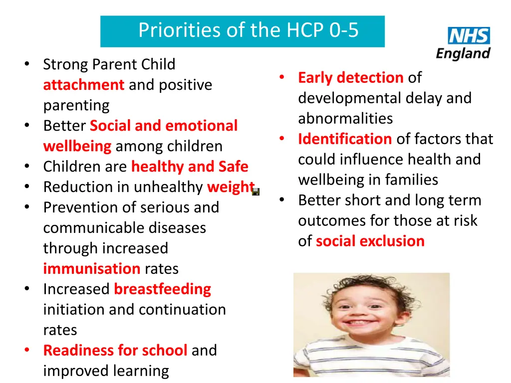 priorities of the hcp 0 5