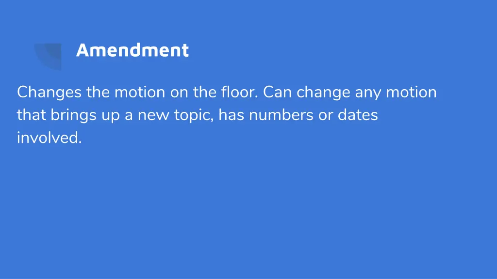 amendment