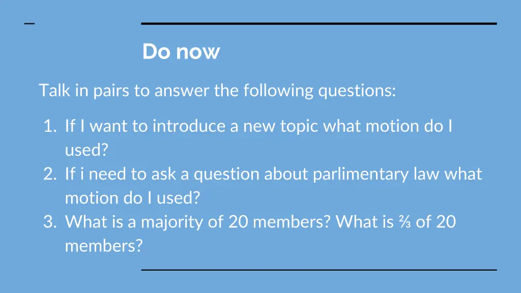 do now 2