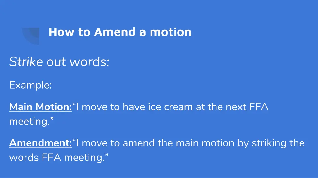 how to amend a motion