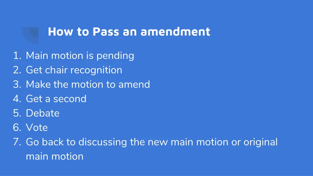 how to pass an amendment