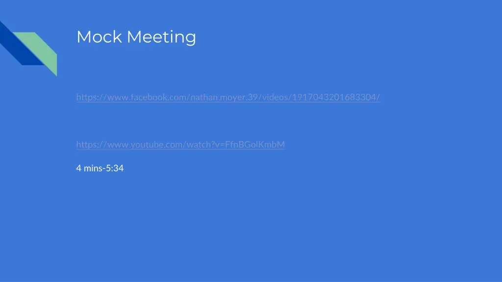 mock meeting