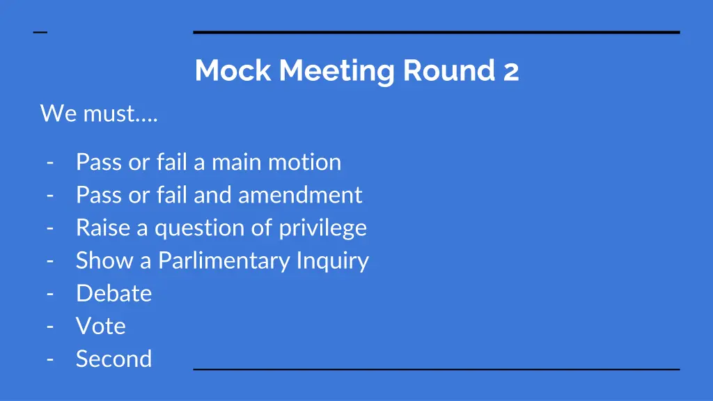 mock meeting round 2